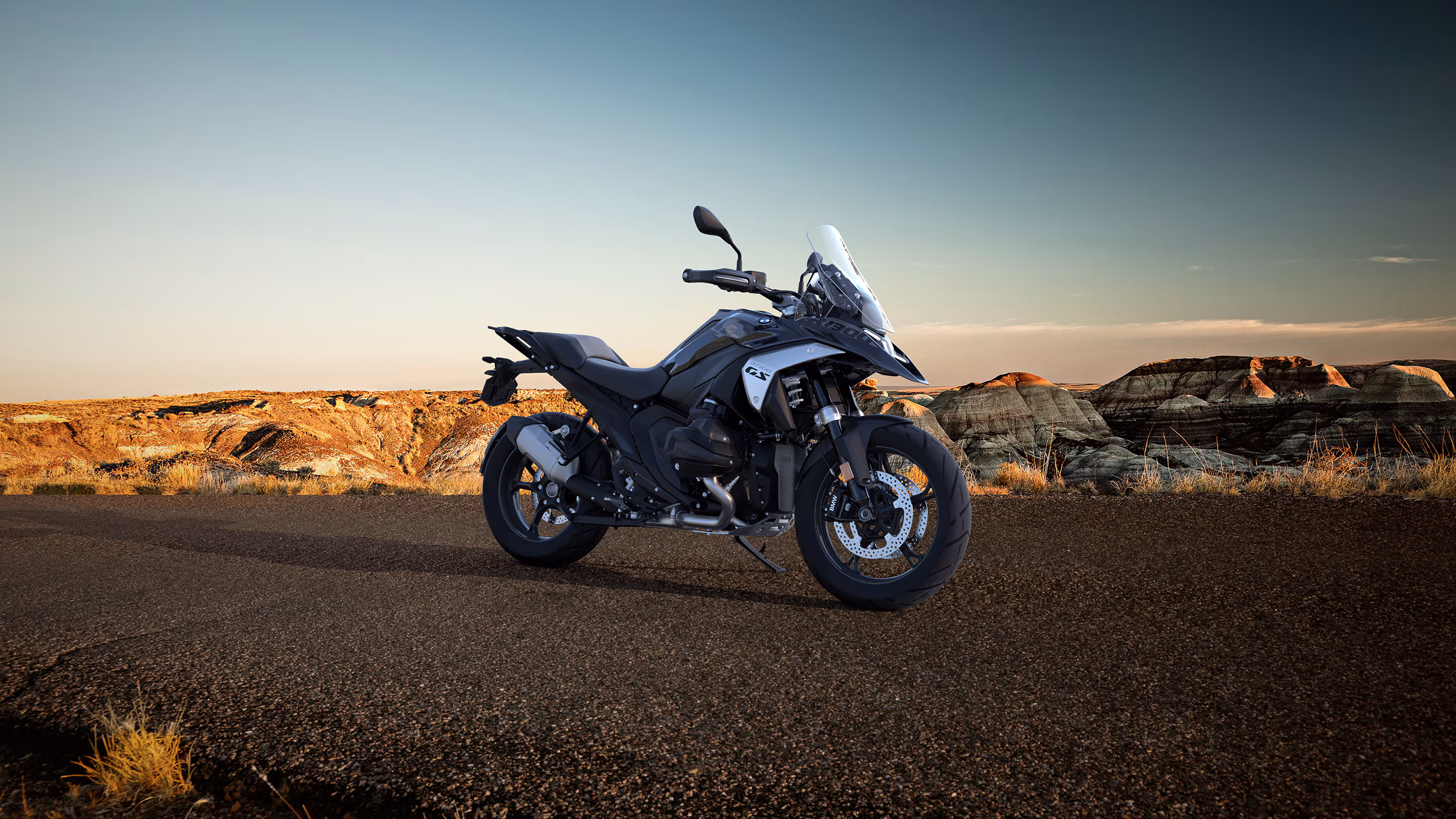 Pristine motorcycle workshop with tools